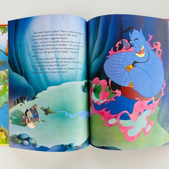Disney's Aladdin Hard Cover Book Vintage 1992 Near Mint LGBS03 - Picture 3 of 4